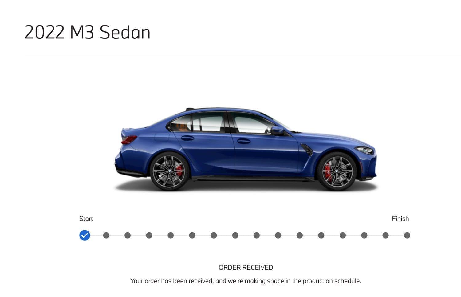 BMW M3 order